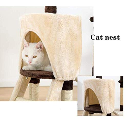 FTFDTMY-Treppenkatze-Klettergerst-Katzennest-Kratzbaum-Einteiliger-Sisal-Katzenspielzeug-Haustierbedarf-Katzensprungplattform-Yan-Gre-39-46-136-cm