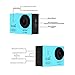 Lightdow LD6000 WiFi 1080P HD Sports Action Camera Kit - App Remote Control 30m Waterproof 2.0 Inch LCD Screen 170 Degree Wide Angle 2 Rechargeable Batteries and Mounting Accessories (Blue+WiFi)