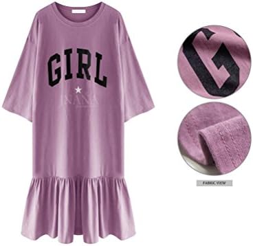 Girl Frill Boxy Dress Women's Boxy T-Shirt (Purple)