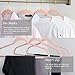 MIZGI Premium Velvet Hangers Pack 50 Pcs Heavyduty - Non Slip Slimline - Velvet Suit Hangers Blush Pink/Rose - Gold Hooks,Space Saving Clothes Hangers