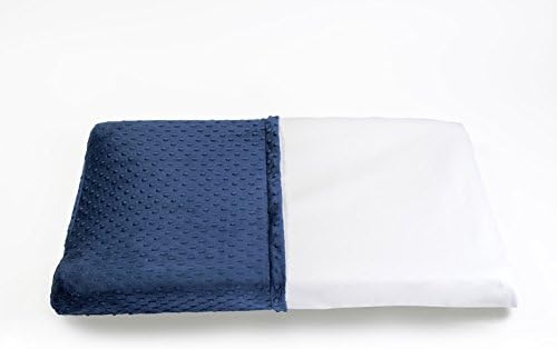 BUB Baby Wipeable Changing Table Pad Cover in Navy Blue - Waterproof, Non Toxic, Plush Minky Material, Fits 32 x 16 inch changing pads with safety strap