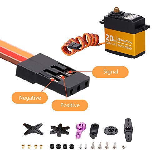 RUIZHI RC Servo 25KG Digital Servo Full Metal Gear High Torque Wasserdicht mit 25T Servo Arm für RC Auto Roboter… – Bild 4