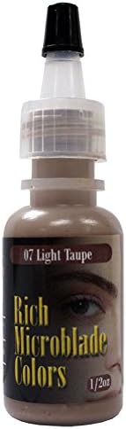 Rich Microblade Cosmetic Permanent Brow Makeup Light Taupe 1/2oz 0.5oz Tattoo Ink Color Skin Pigment Bottle