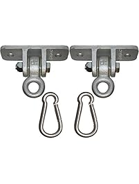 Jungle Gym Kingdom 2 Heavy Duty Swing Hangers for Wooden Sets Playground Porch Indoor Outdoor Seat Trapeze Yoga & Hanging Steel Locking Snap Hooks | 1260 lb Capacity | Ebook Install Guide