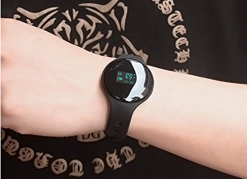 Fitness Tracker, Smart Band with Step Tracker Pedometer/Calorie Counter/Sleep Monitor/Call Notification Push Fitness Activity Tracker for IOS & Android Smartphone TIBANG FITNESS (H8-Black)