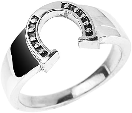 Fine 925 Sterling Silver Lucky Horseshoe Ring