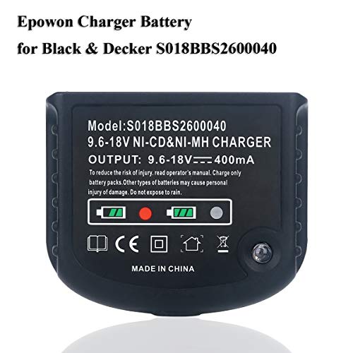 Epowon 18V Replacement Multi Volt Charger for Black & Decker 9.6V18V