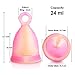 Peachlife Mini Ring Menstrual Cup with Loop Stem Pull | Reusable Silicone Feminine Care | Small, Soft Peachcup