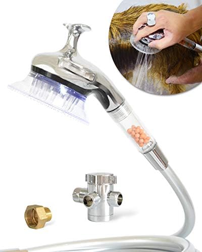 SHELANDY Dog Massage Shower Sprayer Hose and attachments for Indoor & Outdoor Use