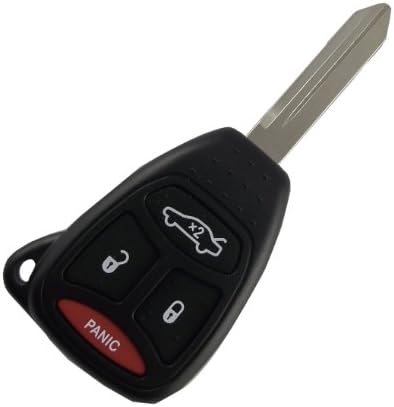 For Jeep Dodge Chrysler 4 Button New Uncut transmitter keyless key fob case shell No chips inside