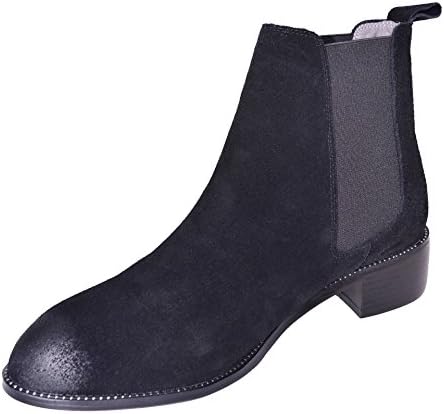YOUDIFU Women Boots Chelsea Boots Genuine Leather Ankle Bootie Western Shoes Color black Size 8.5