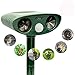 ZOVENCHI Ultrasonic Animal Repeller, Solar Powered Repellent with Motion Sensor Ultrasonic and Red Flashing Lights Outdoor Waterproof Farm Garden Yard Repellent, Cats, Dogs, Foxes, Birds, Skunks, Rod