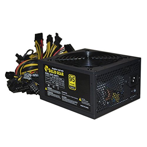 Power Supply New 2000W ATX Gold Mining Power Supply SATA IDE 8 GPU for ETH BTC Ethereum, Suitable for ore machines and servers (Black) - Thumbnail 6