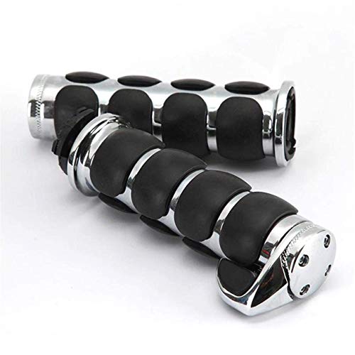 Motorcycle Handlebar Grips 1" 25mm Non-slip Hand Grip For Motorcycles Cruisers Motor bikes Choppers (Black-B)