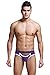 ONEFIT Mens Sexy Solid Color G-String Thong Shorts Nylon Briefs Purple M
