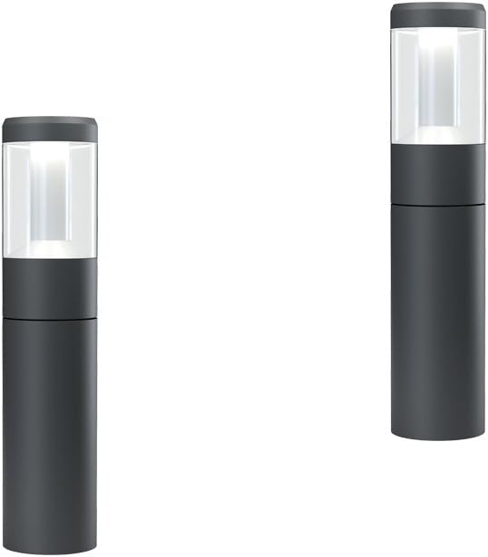OSRAM Lamps Smart Plus Modern LED Pylon Lantern with 50 cm Height for Outdoor Use Dimmable, Aluminium, Dark Grey