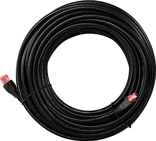 Goobay 55438 Outdoor Patch Cable CAT 6 Cable / 2-fold PE Sheath Waterproof / RJ45 Plug Ethernet Cable Copper/Outdoor Network Cable 60m / Black/LAN Cable 60m - Image 3