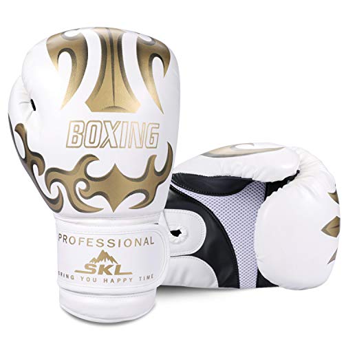 Guantes-de-Boxeo-SKL-Guantes-de-Perforacin-Guantes-de-Entrenamiento-10oz-Sparring-Guantes-de-Boxeo-para-Adultos-Hombres-Mujeres-PU-Cuero-Negro-Blanco