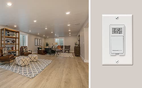 Honeywell Home RPLS530A 7 Day Programmable Light Switch, White