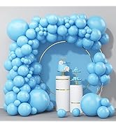 100Pcs Light Blue Balloons, Light Blue Balloon Garland Arch Kit 18/12/10/5 Inch Light Blue Latex ...