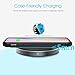 ZeeHoo Fast Wireless Charger, 7.5W Wireless Charging Pad for iPhone Xs MAX/XR/XS/X/8/8+,10W for Samsung S9/S9+/S8/S8+, 5W for Other Qi-Enabled Devices, Type C Input【QC 3.0 Adapter & USB Type C Cable】
