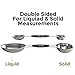Best Magnetic Stainless Steel Measuring Metal Double Sided Spoons Set of 5 Nesting Tablespoons for Measure Dry and Liquid Ingredients for Home and Kitchen Scale