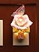 Cosmos 2127 Fine Porcelain Lighted Butterfly/Peace Rose Night Light, 3-Inch