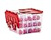 IRIS USA, WL-60 and MCC-130 Combo, Holiday Wing-Lid Box, Ornament Dividers, and Small Storage Box Combo, 60 Qt, Red, 1 Pack