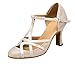 TDA Womens Mid Heel PU Leather Salsa Tango Ballroom Latin Party Dance Shoes CM101
