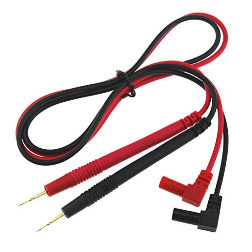 huanban072 1 Pair Probe Gold Plated Probe Test Leads Probe Cable for Multimeter Needle Tip + Alligator Pliers