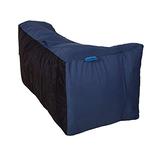 Livebest Bean Bag Chair - Floor Chair Couch Lazy Lounger Memory Foam Sofa with Dirt-Proof Oxford Fabric&Side Pocket for Kids Age 2 and Up,MOM I'm FINE,Sea Blue