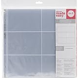 We R Memory Keepers 50073-5, 12 x 12 inch (6 - 4 x 6 Inch pockets) Postbound Album Photo Sleeve Protectors, Ultra Crystal Cle