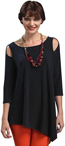 Stunning IC Collection, Asymmetric Cold Shoulder Top or Tunic
