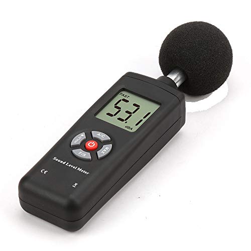 Decibel Meter Digital Sound Level Meter 30 to 130dB Sound Noise Volume Monitor Measuring Frequency Weighting A/C Maximum Hold Function
