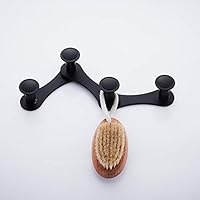 Smyidel Hook Wall Mounted Stainless Steel Hook Rack with 4 Hanger Hooks for Coats, Hats, Scarves, Key