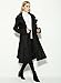 Azbro Women Winter Outdoor Wool Blended Classic Hooded Pea Coat Jacket, Black M