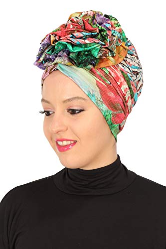 Instant Turban Cotton Scarf Head Wrap Chemo Headwear Cancer Cap - Spring