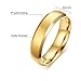 Zealmer Men 16K Gold Plated 6mm Titanium Steel Wedding Band Ring Size 9