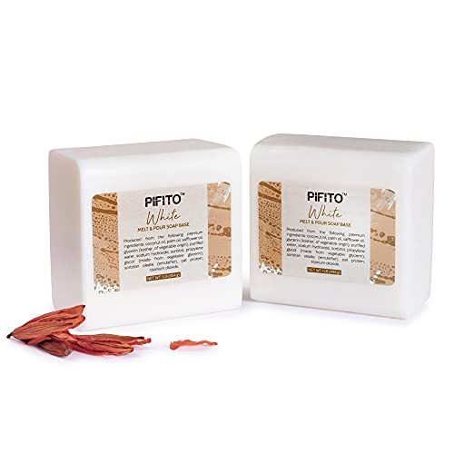 Pifito White Melt and Pour Soap Base (2 lb) │ Premium 100 Natural