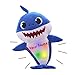 Puka Creations Personalized Blue Cutie Daddy Shark Light and Sound Toy Plush Stuffed Animal for Boys and Girls with Custom Name