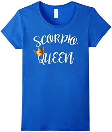 Womens Scorpio Queen Shirt November Birthday Shirt for Women Girls Large Royal Blue