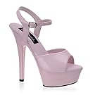 KISS-209 6" Sandal, Baby Pink/Baby Pink-Size 8