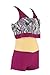 NoNoCat One Piece Shaping body Floral Swimwear Plus Size Bathing suit for Women Purple L(US 12-14)