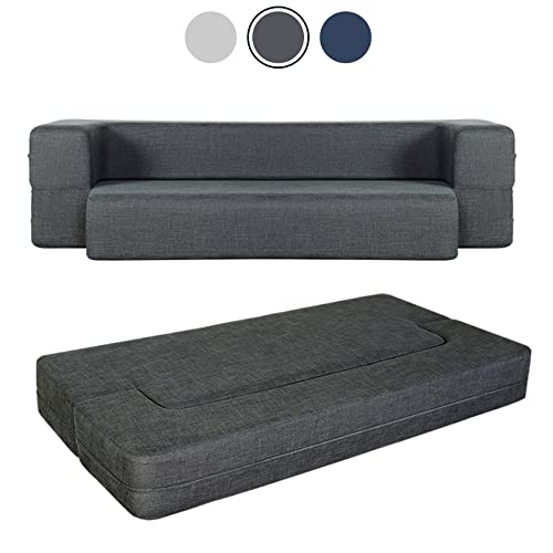 MAX WOTU 8 Inch Folding Bed Couch, Fold Out Couch Sofa Bed Memory Foam