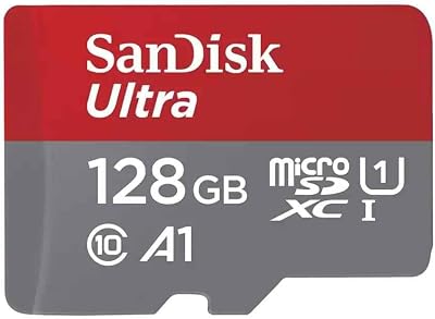 SanDisk Ultra 128GB microSDXC UHS-I Card with Adapter 140MB/s Chromebook