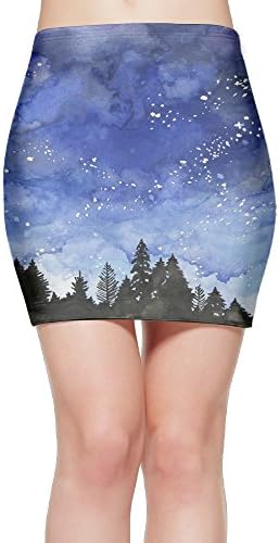 Night Sky Of Woods Women Sexy Skirt Slim Casual Pencil Skirt For Party,Office,Casual