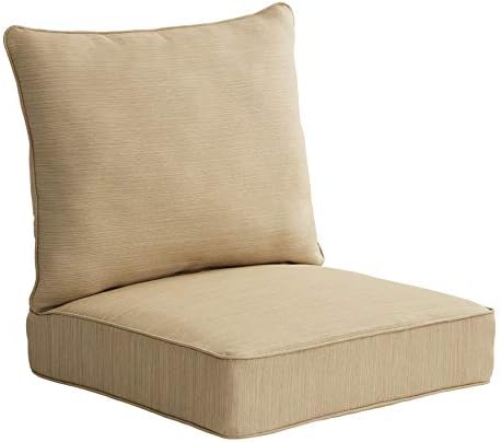 Amazon Com Allen Roth 2 Piece Madera Linen Wheat Deep Seat Patio