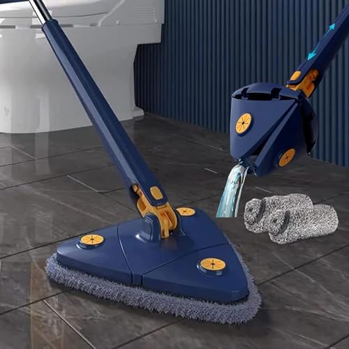 Xintianwang 360° Rotatable Adjustable Cleaning Mop - Extendable Triangle Imitation Hand Twist Quick Dry Mop, 130 cm (Blue) price in Egypt | Amazon Egypt | kanbkam