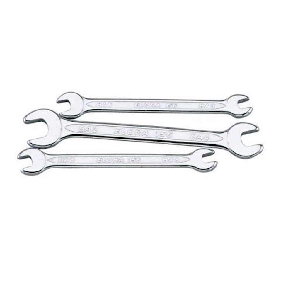 Draper 5468 6BA Elora Midget Double Open End Spanner, Pack of 4