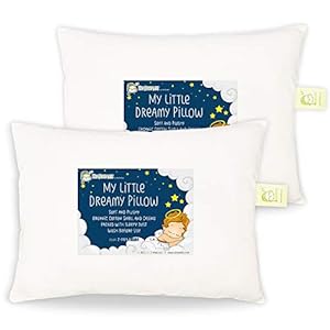 2-Pack Toddler Pillow – Soft Organic Cotton Toddler Pillows for Sleeping – 13X18 Small Pillow for Kids – Kids Pillows…